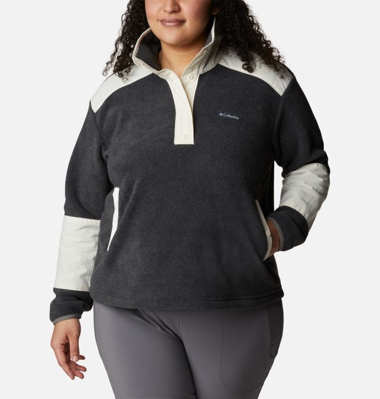 Columbia Benton Springs Crop Gensere Dame Svarte | Plus Size 26380L